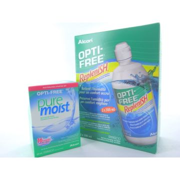 OPTI-FREE RepleniSH, 2x 300ml + 60 ml OPTI-FREE pure moist